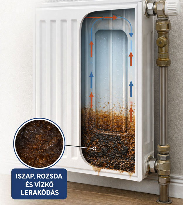 Fűtés rendszer lerakodás